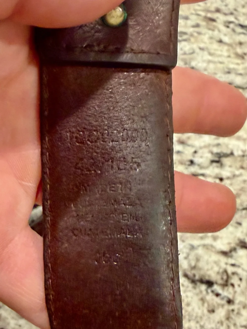 Vintage Columbia Belt Mens 42 Brown Genuine Leather Solid Brass Buckle 1.5”
